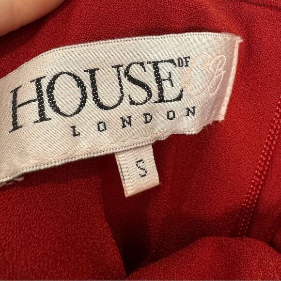 House of CB MARIEFRANCE RUST WIDE LEG CORSET JUMPSUIT - Picture 17 of 17